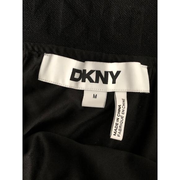 DKNY Hacci Knit Midi Skirt Women's Medium Pleated in Geo Truffle NEW - Picture 5 of 7